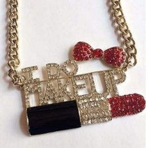 Gold I DO MAKEUP Artist Necklace Crystal Mary Kay